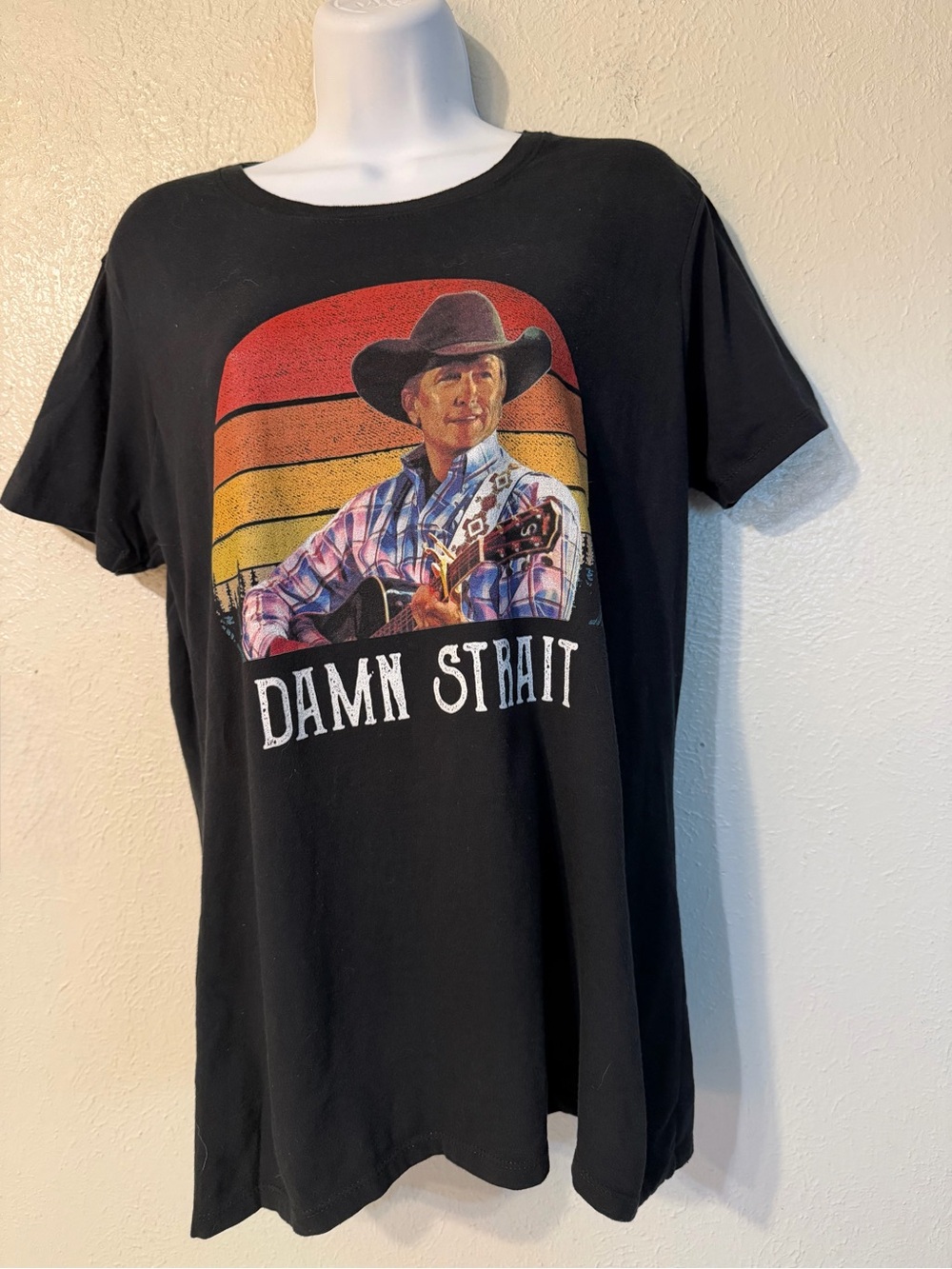 George Strait Country Band Tee Vintage Style 100% Cotton Women’s T-Shirt Sz L